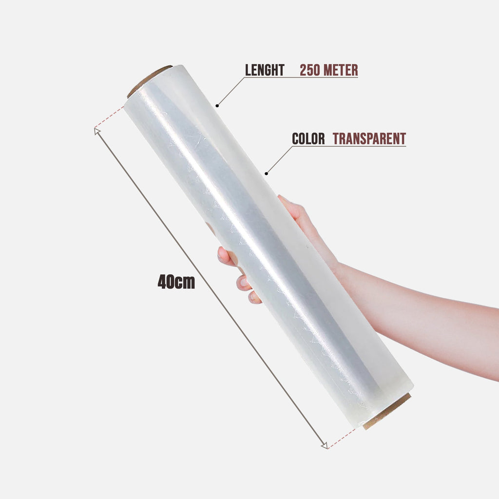 Heavy-Duty Transparent Pallet Wrap Roll for Shipping & Waterproof Packaging