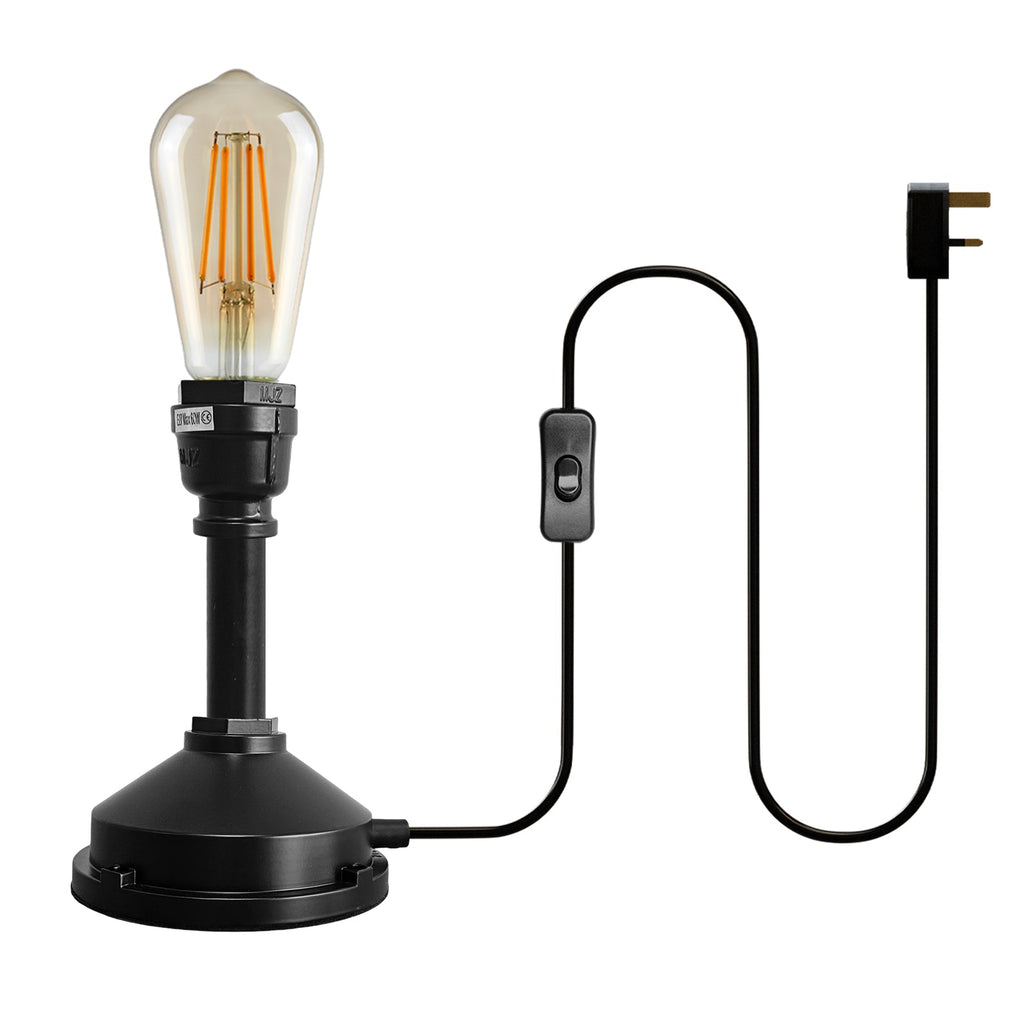 Rustic Industrial Water Pipe Desk Lamp with ON/OFF Switch Lighting