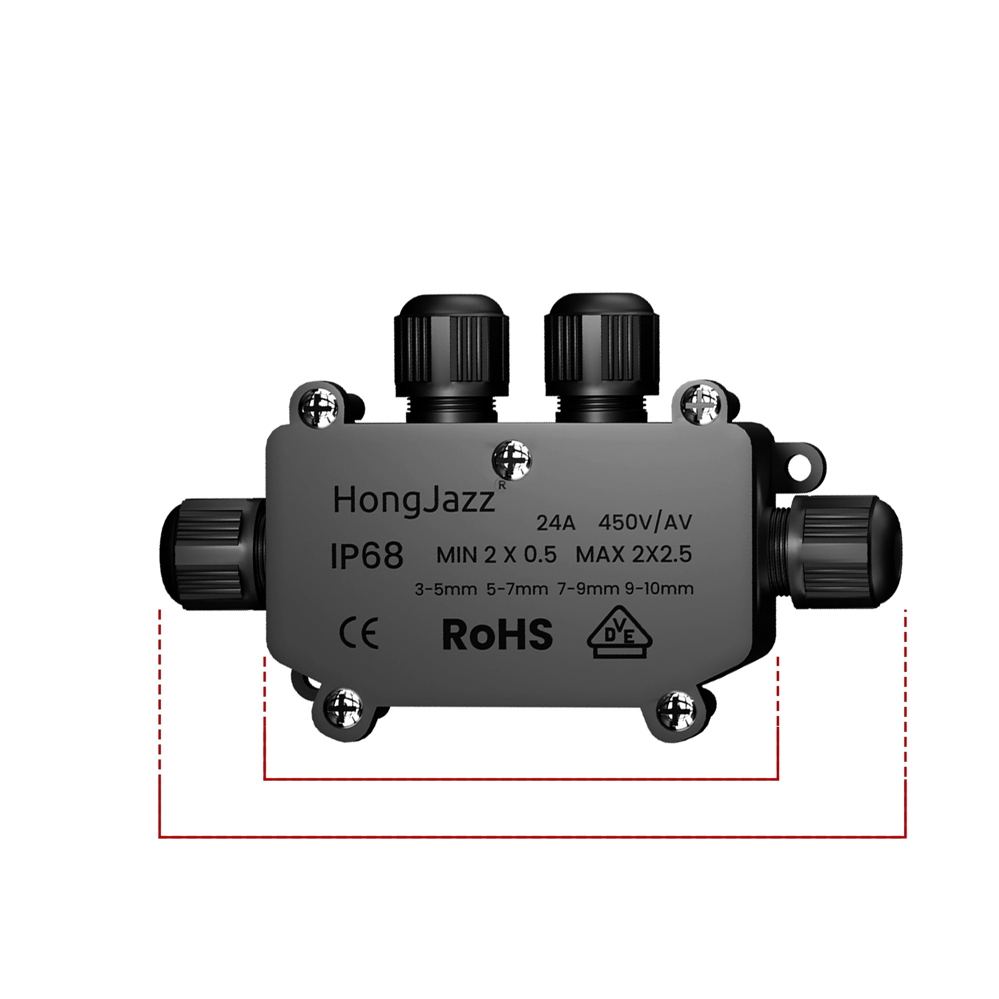 IP68 Waterproof Outdoor Electrical Cable Wire Connector Junction Box