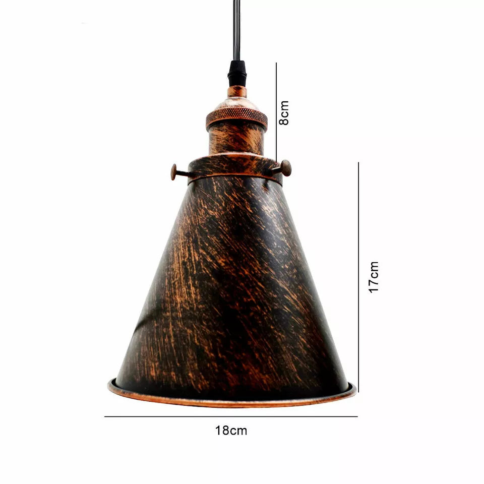 Vintage Industrial Metal Single Head E27 Hanging Pendant Light Fixture