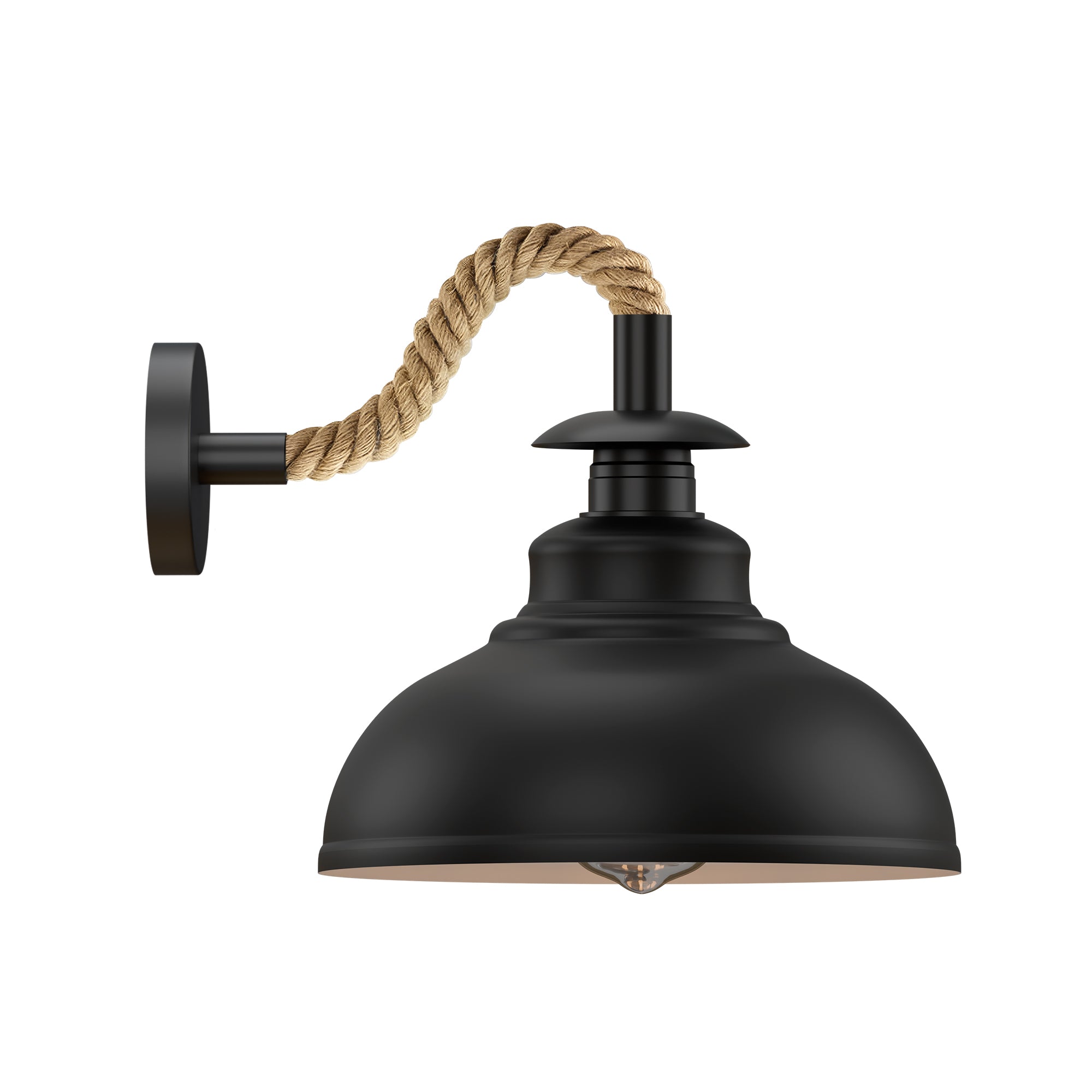 Black Wall Sconce Lighting Rope Fixture ~5700