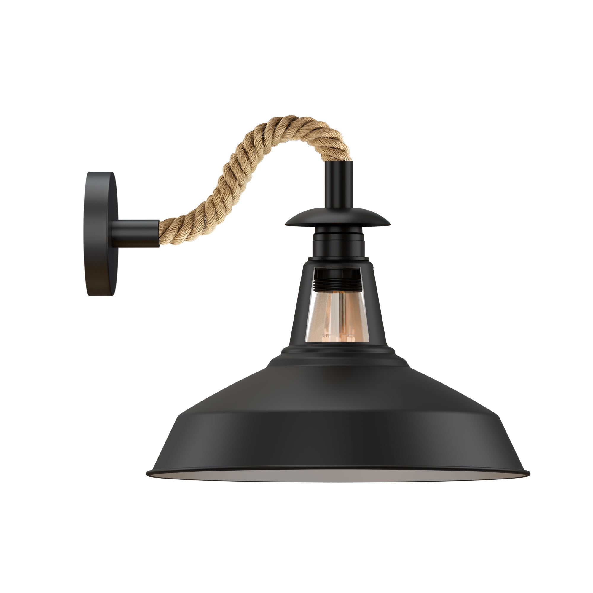 Black Wall Sconce Lighting Rope Fixture ~5700