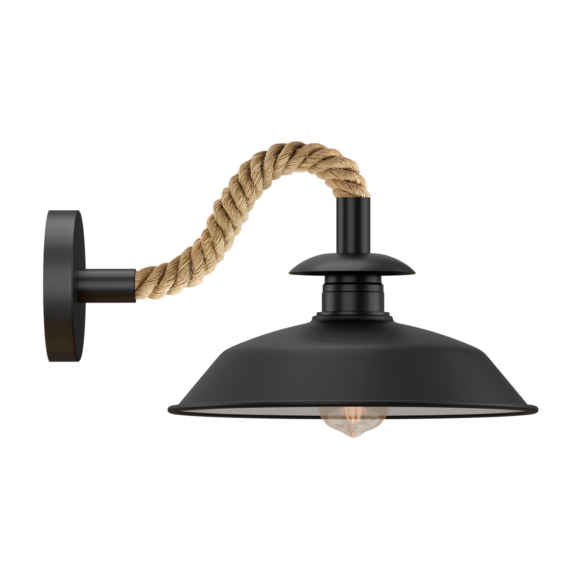 Black Wall Sconce Lighting Rope Fixture ~5700