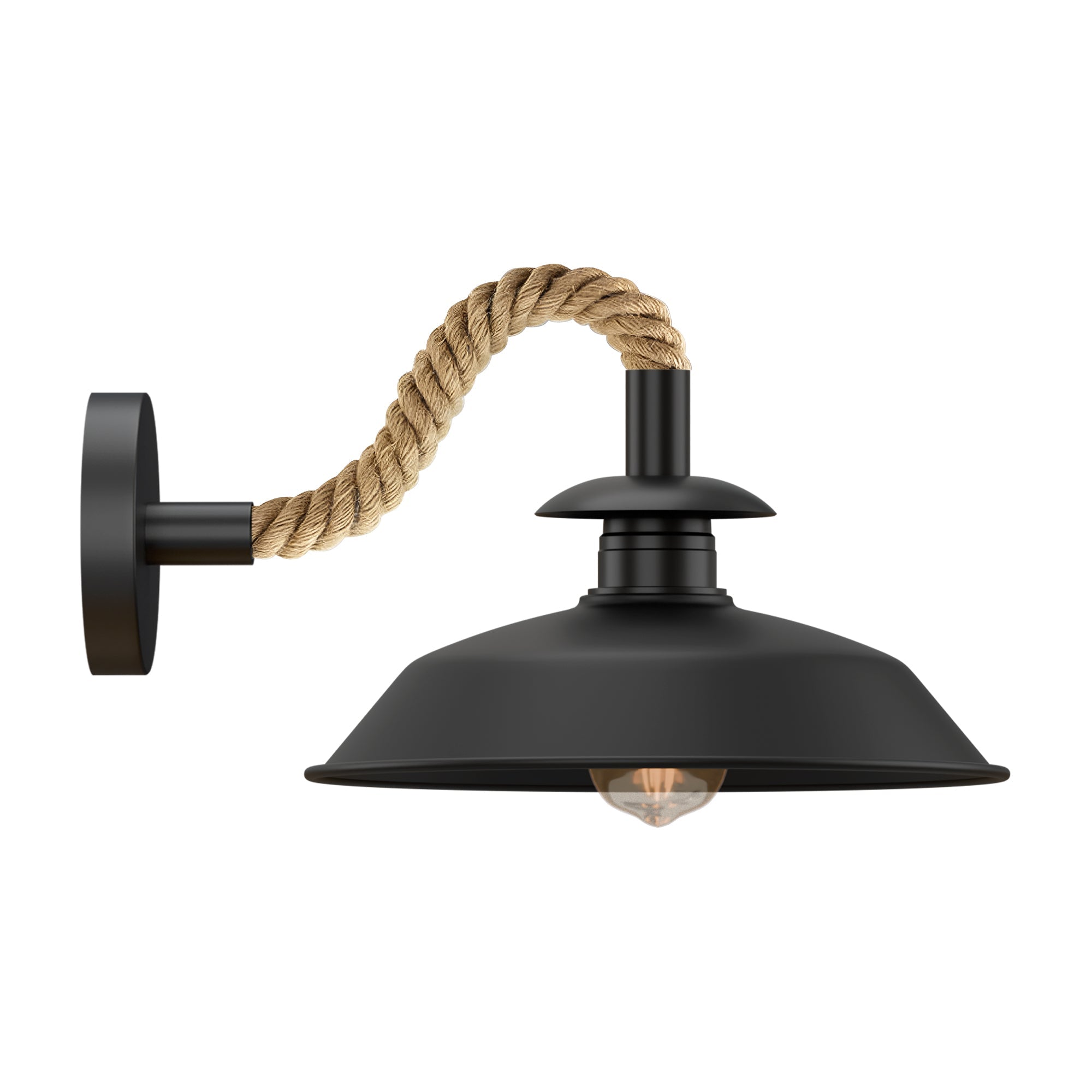 Black Wall Sconce Lighting Rope Fixture ~5700