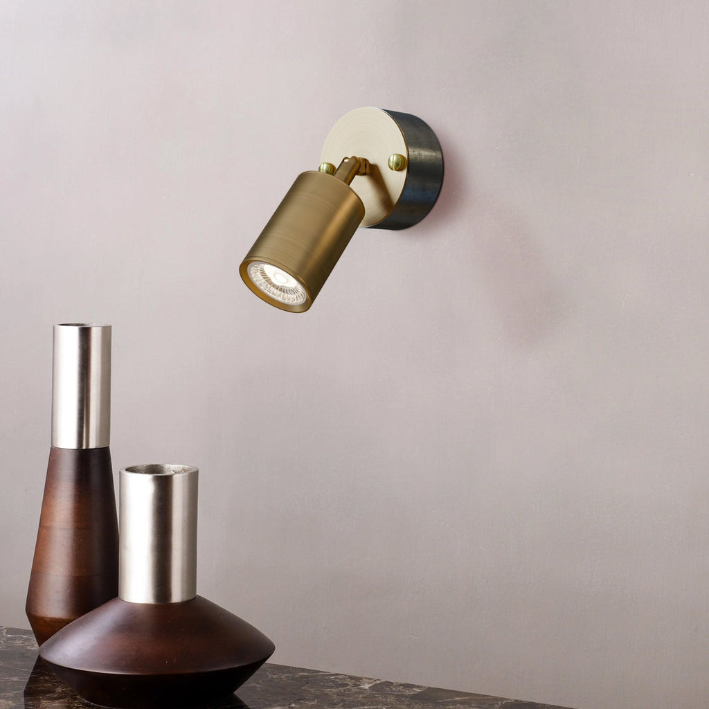 Adjustable Metal GU10 Wall Spotlight for 20mm Conduit System Industrial Lighting