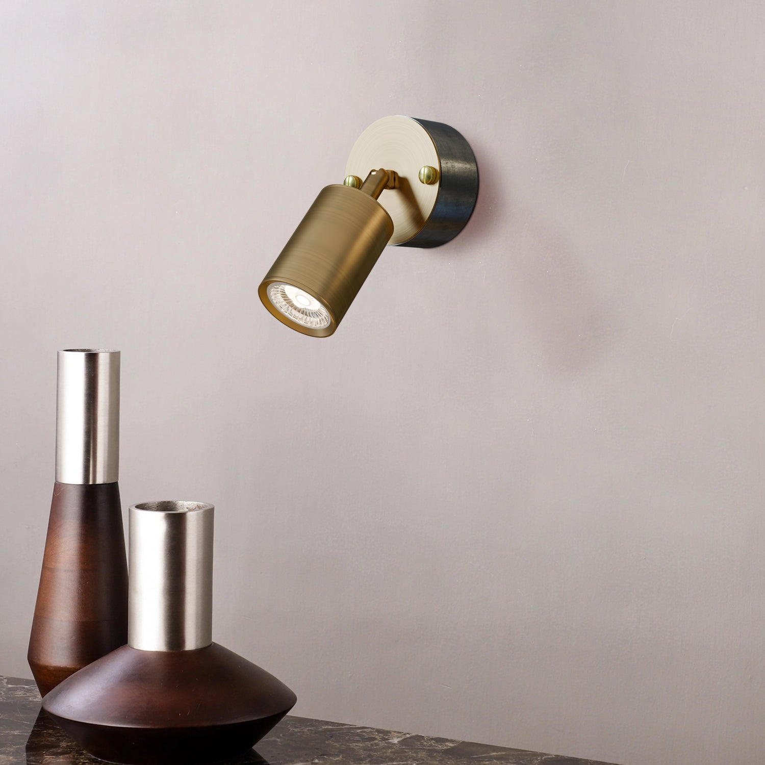 Adjustable Metal GU10 Wall Spotlight for 20mm Conduit System Industrial Lighting