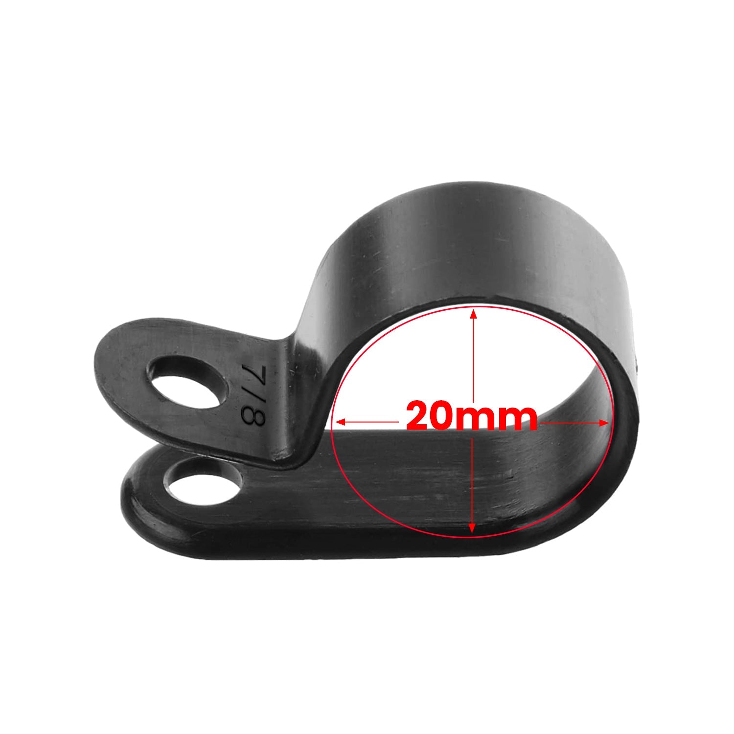 Black Plastic P Clips Clamp Fasteners for Cable Conduit ~ 5997