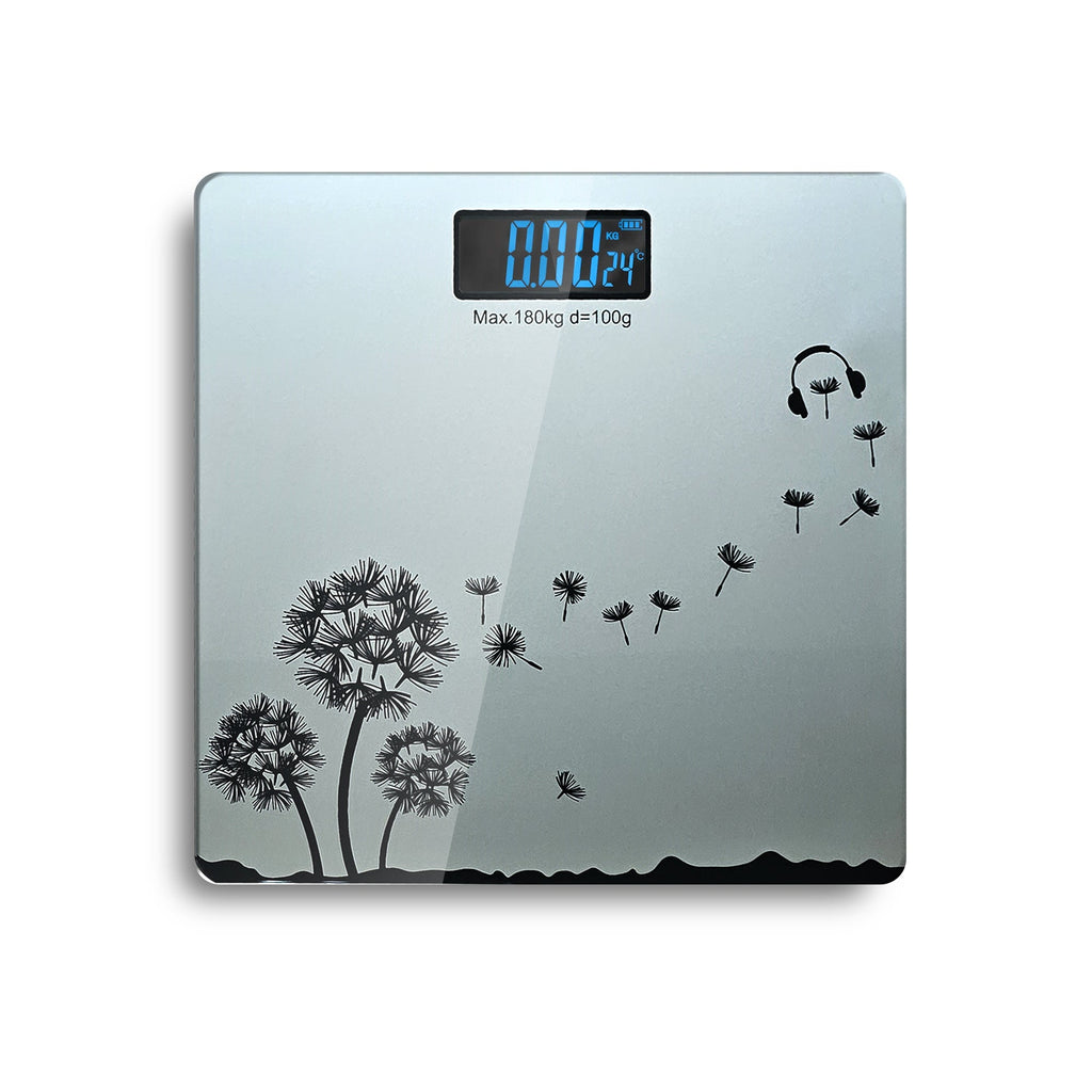 Accurate Digital Printed Glass Bathroom Scale for Stylish Weight Tracking