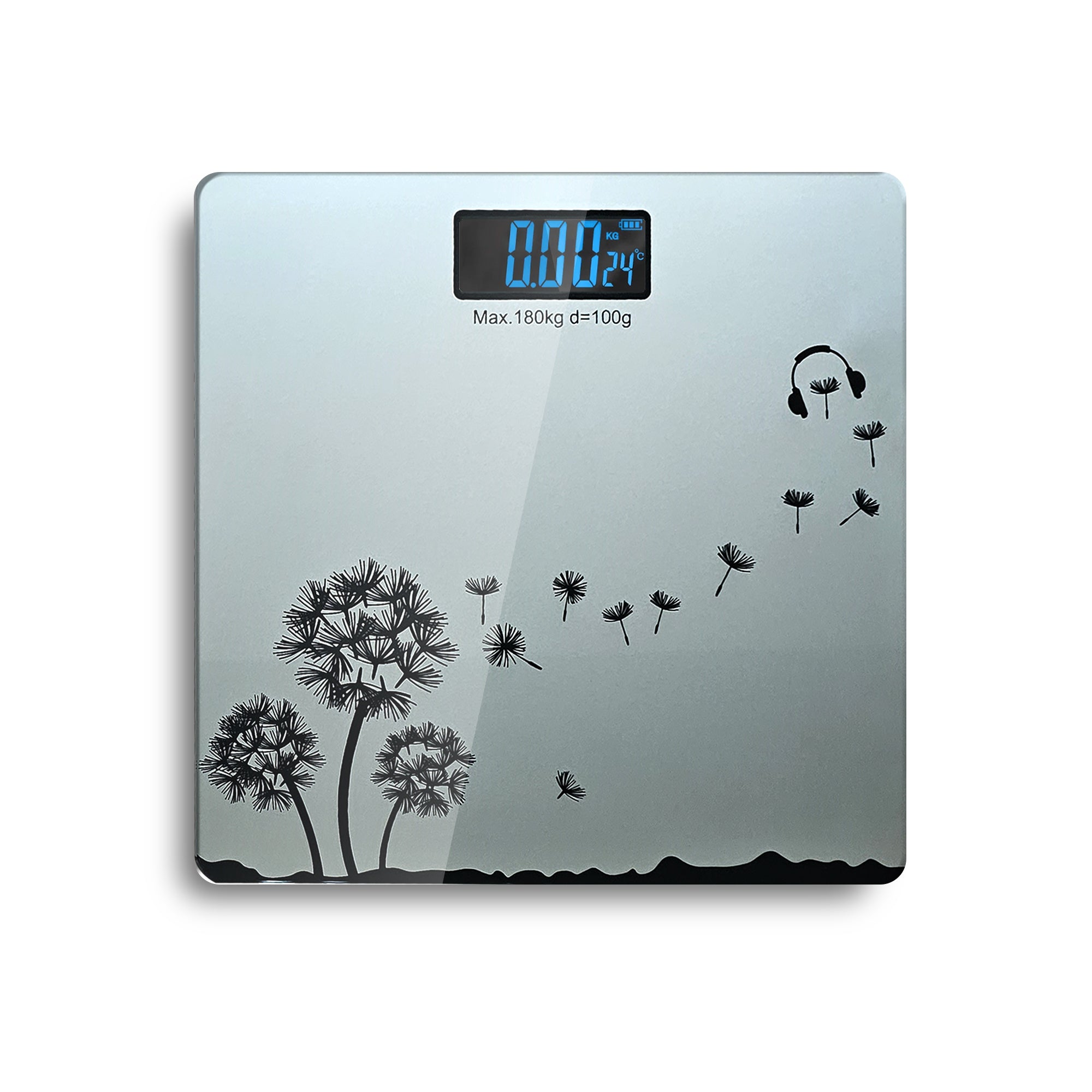 Accurate Digital Printed Glass Bathroom Scale for Stylish Weight Tracking