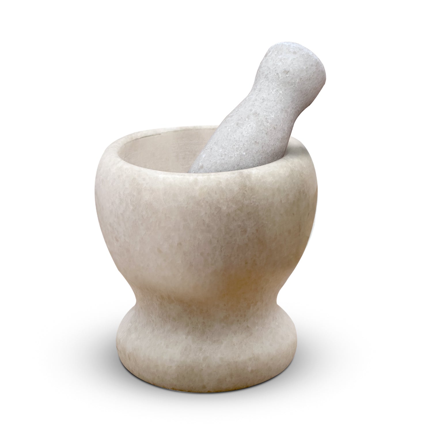 Premium Polished Marble Pestle and Mortar Set, Herb Crusher, Spice Grinder, Guacamole Bowl