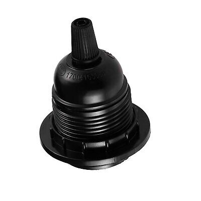 Charming Vintage Black Bakelite E27 Lamp Holder Industrial Screw Bulb Fitting