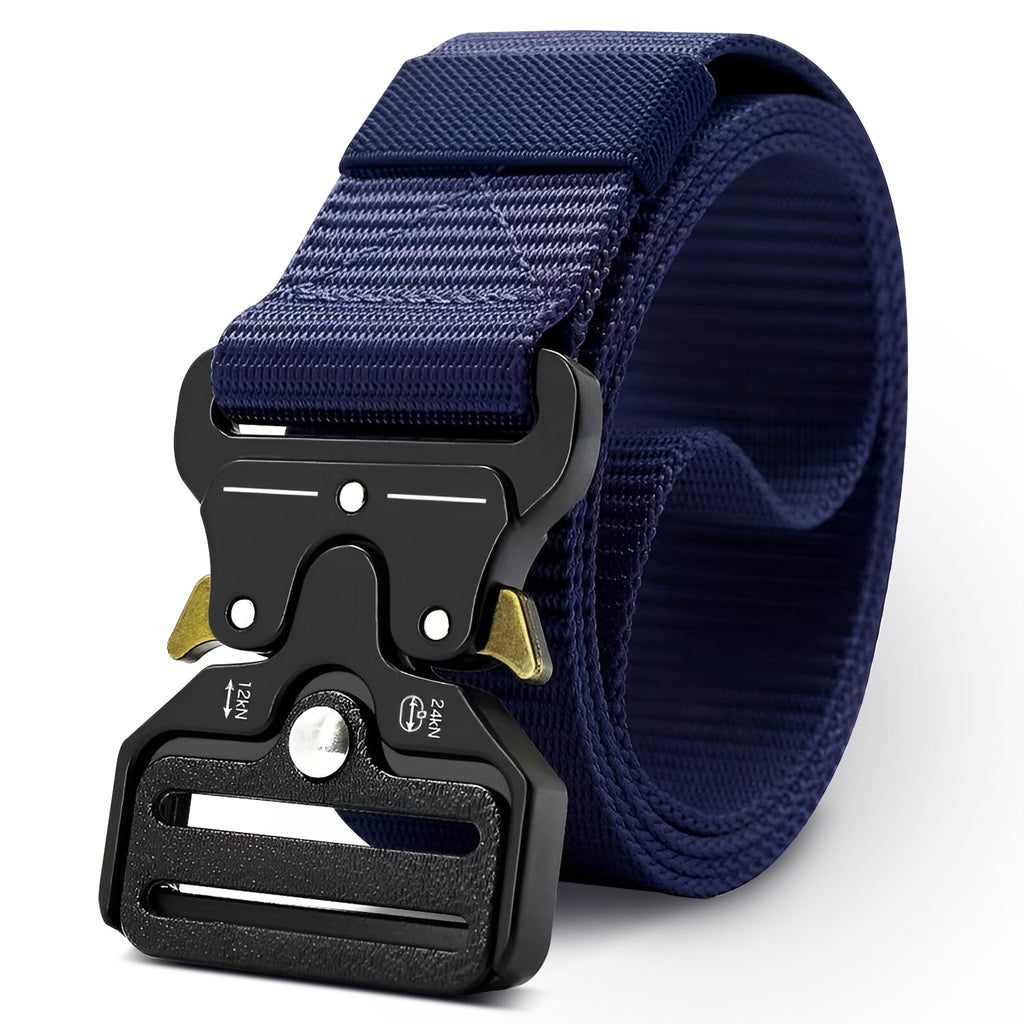 Men's Durable Fabric Trim Belt with Adjustable Automatic Sliding Buckle Fit