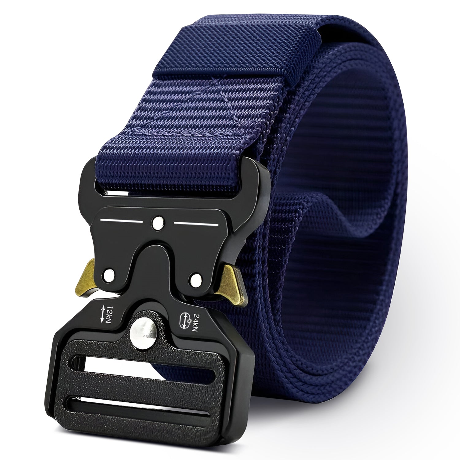 Men's Fabric Trim Adjustable Buckle Dress Belt 2-Pack for Casuals