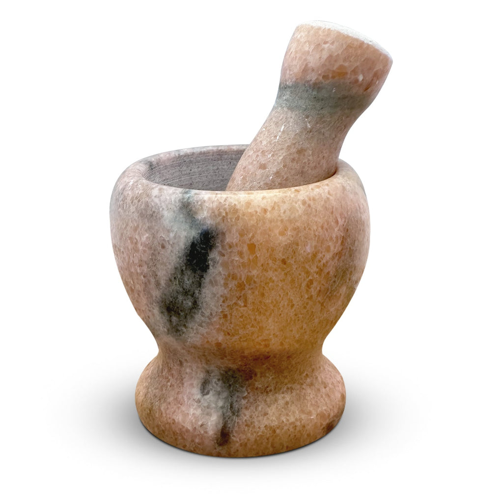 Premium Polished Marble Pestle and Mortar Set, Herb Crusher, Spice Grinder, Guacamole Bowl