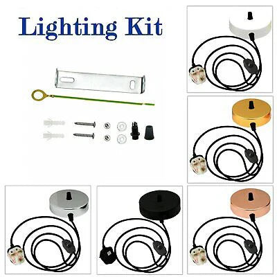 Dimmable Plug-in Wall Light Kit with UK Plug and Flexible Power Cord