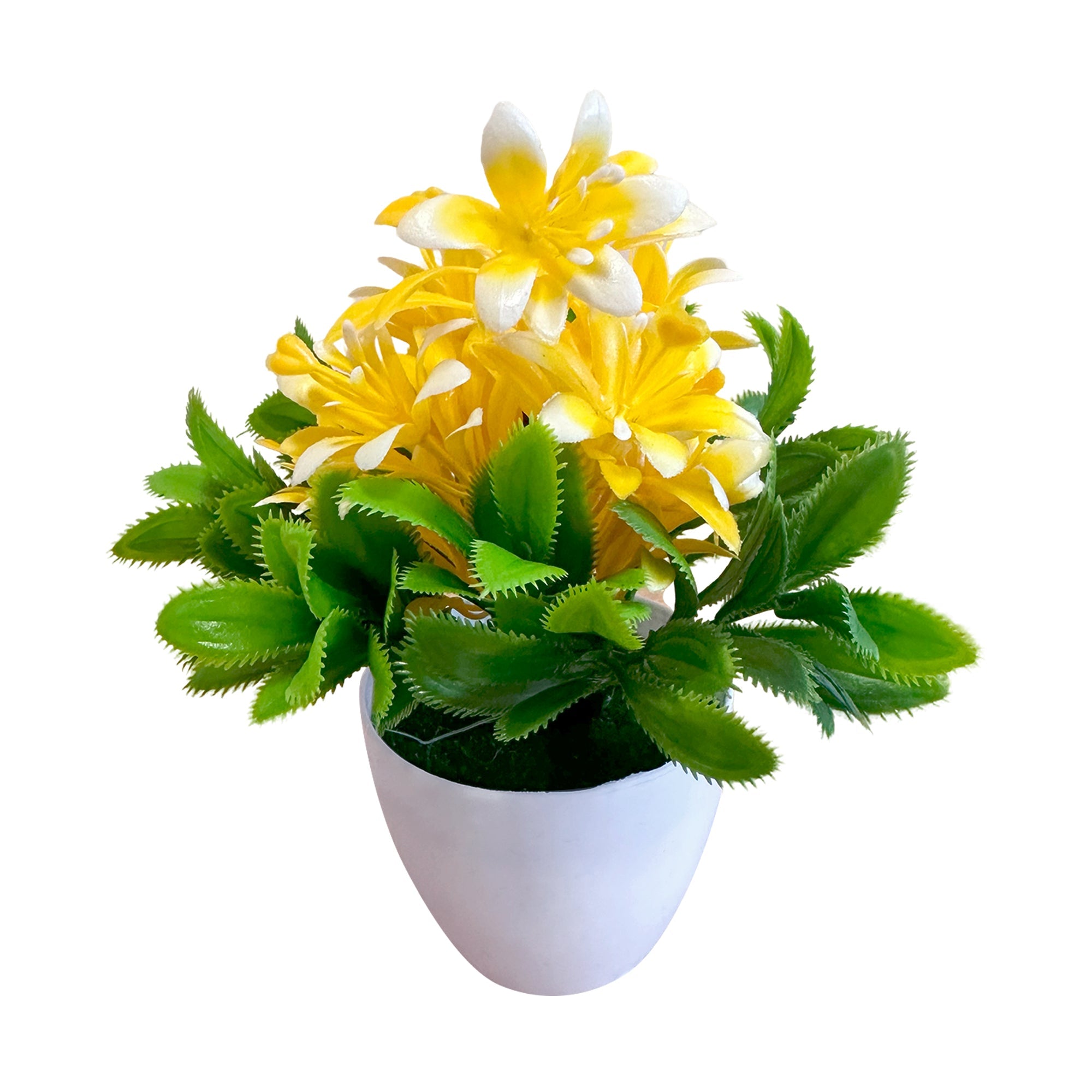 Vibrant Artificial Flowers Small Plastic Pot Indoor Fake Plants Home Decor