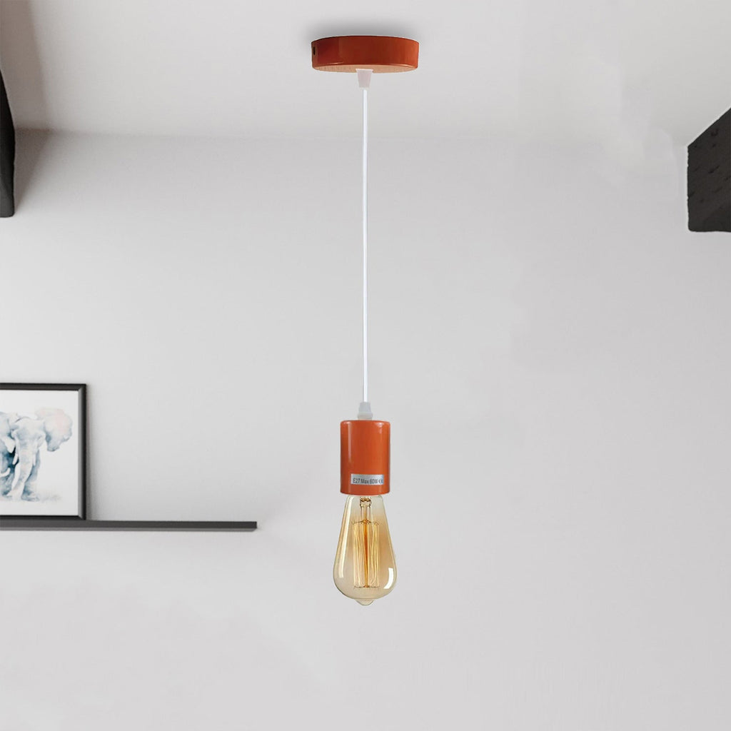 Industrial E27 Ceiling Light Fitting Retro Pendant Lamp Bulb Holder