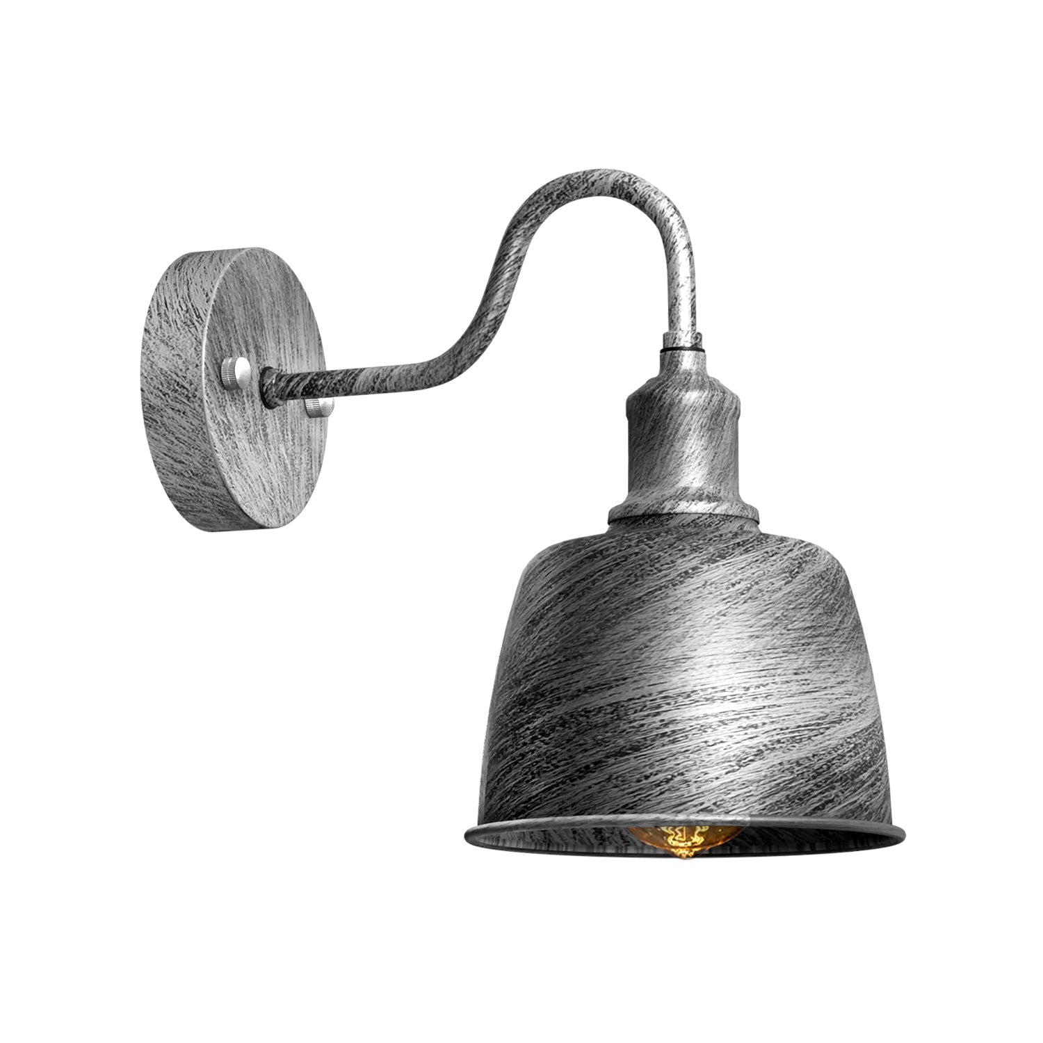Industrial Outdoor Waterproof Bell Shade Wall Sconce Light, Metal Finish