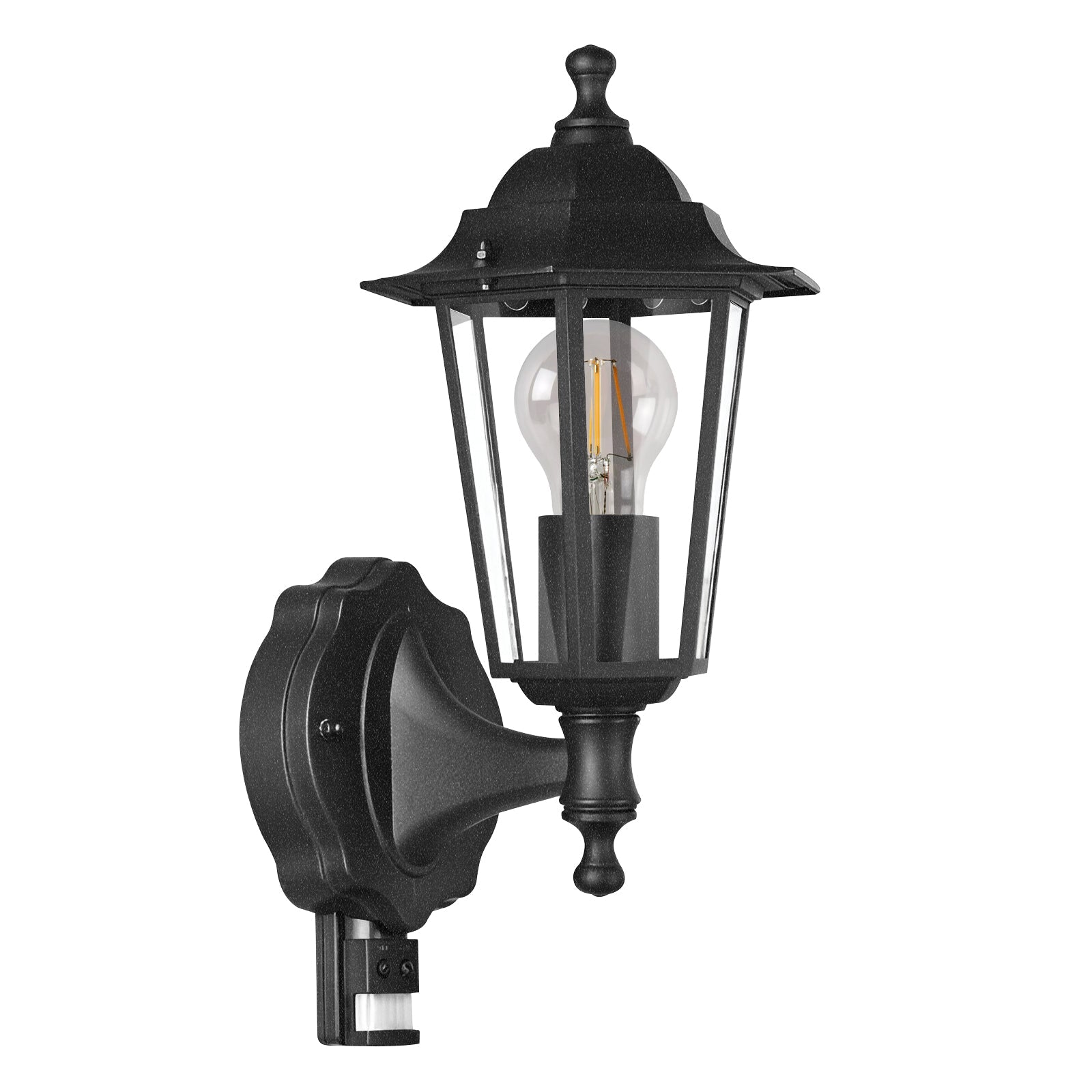 Outdoor Six-Sided Wall Lantern PIR Motion Sensor IP44 Weatherproof Security Light
