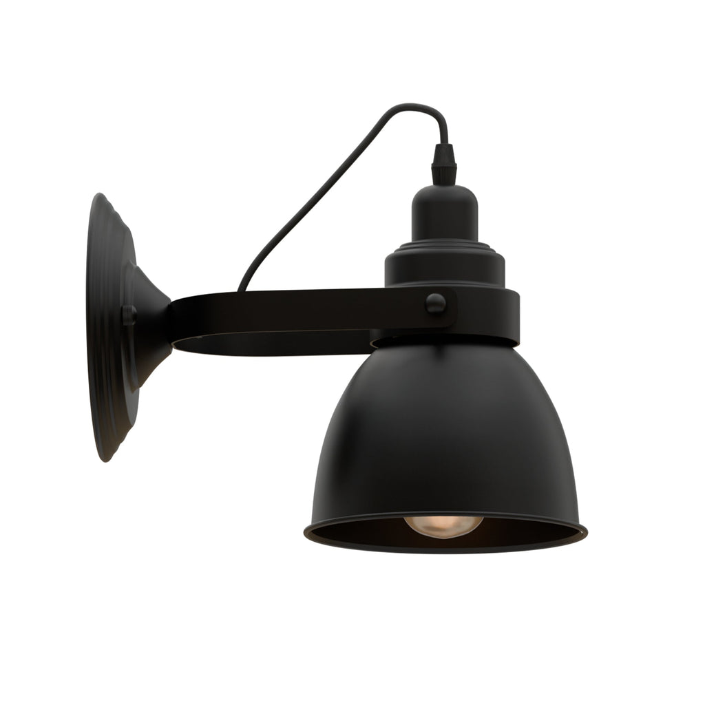 Industrial Bell Shade Dimmable Wall Sconce Light, Metal Retro Downwards Contemporary Fixture
