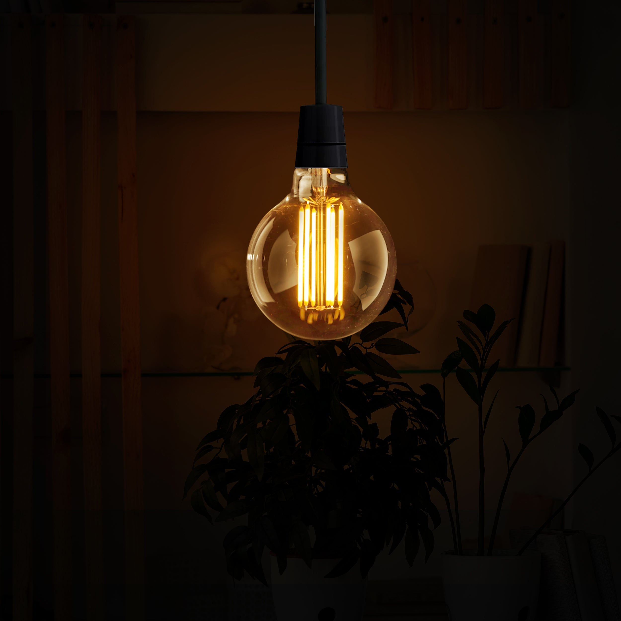 6-Pack G125 E27 8W Dimmable Warm White Vintage LED Light Bulbs