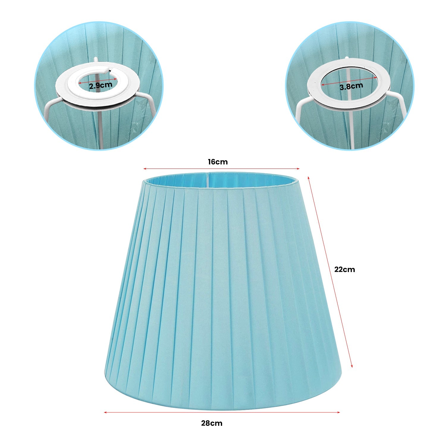 Modern Fabric Coolie Table Lampshade - Stylish Easy-Fit Light Shade