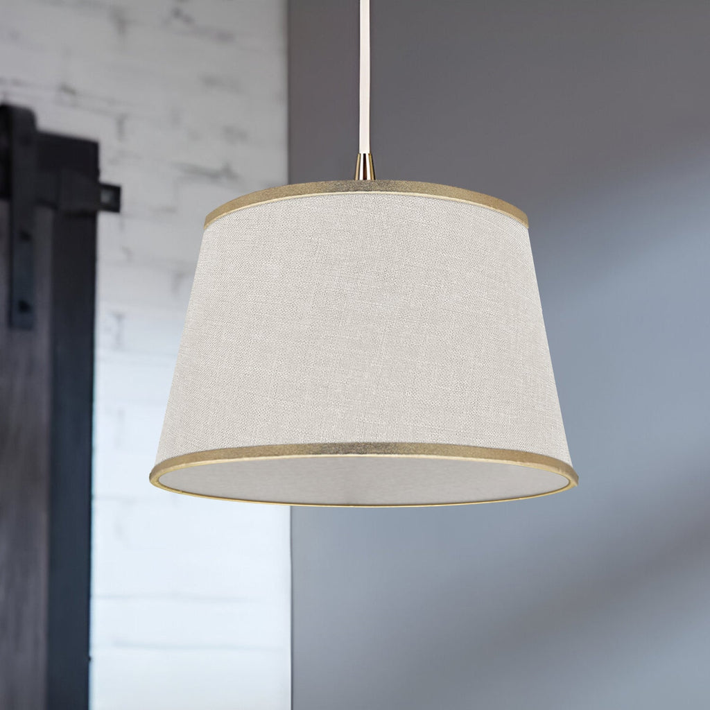 Modern Linen Coolie Ceiling Lampshade for Bedroom & Office - Stylish Lighting