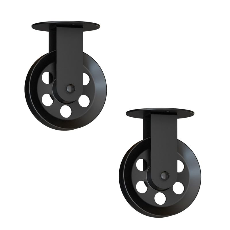 Adjustable Industrial Black Metal Pendant Light Pulley System for Cable Management