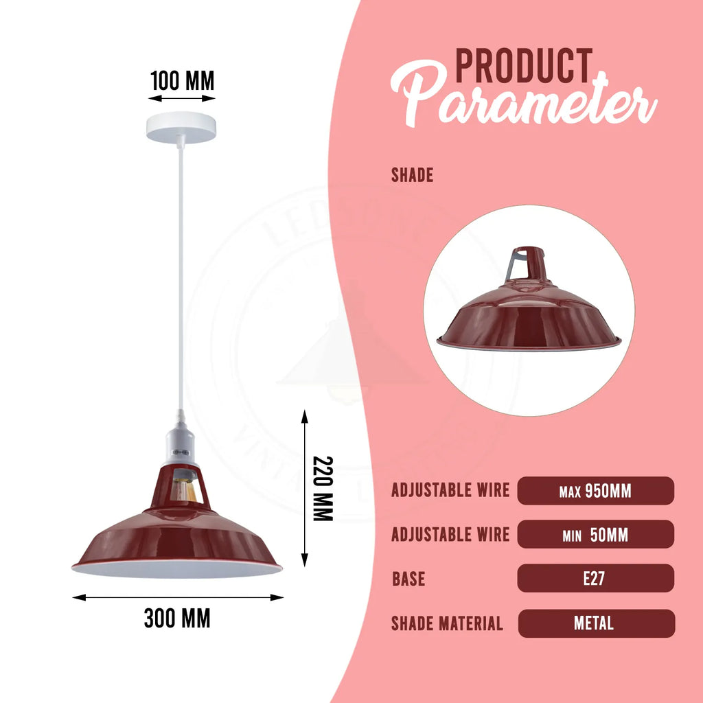 Kitchen Ceiling Lights Barn-Slotted Metal Shade Hanging E27 Pendant Light