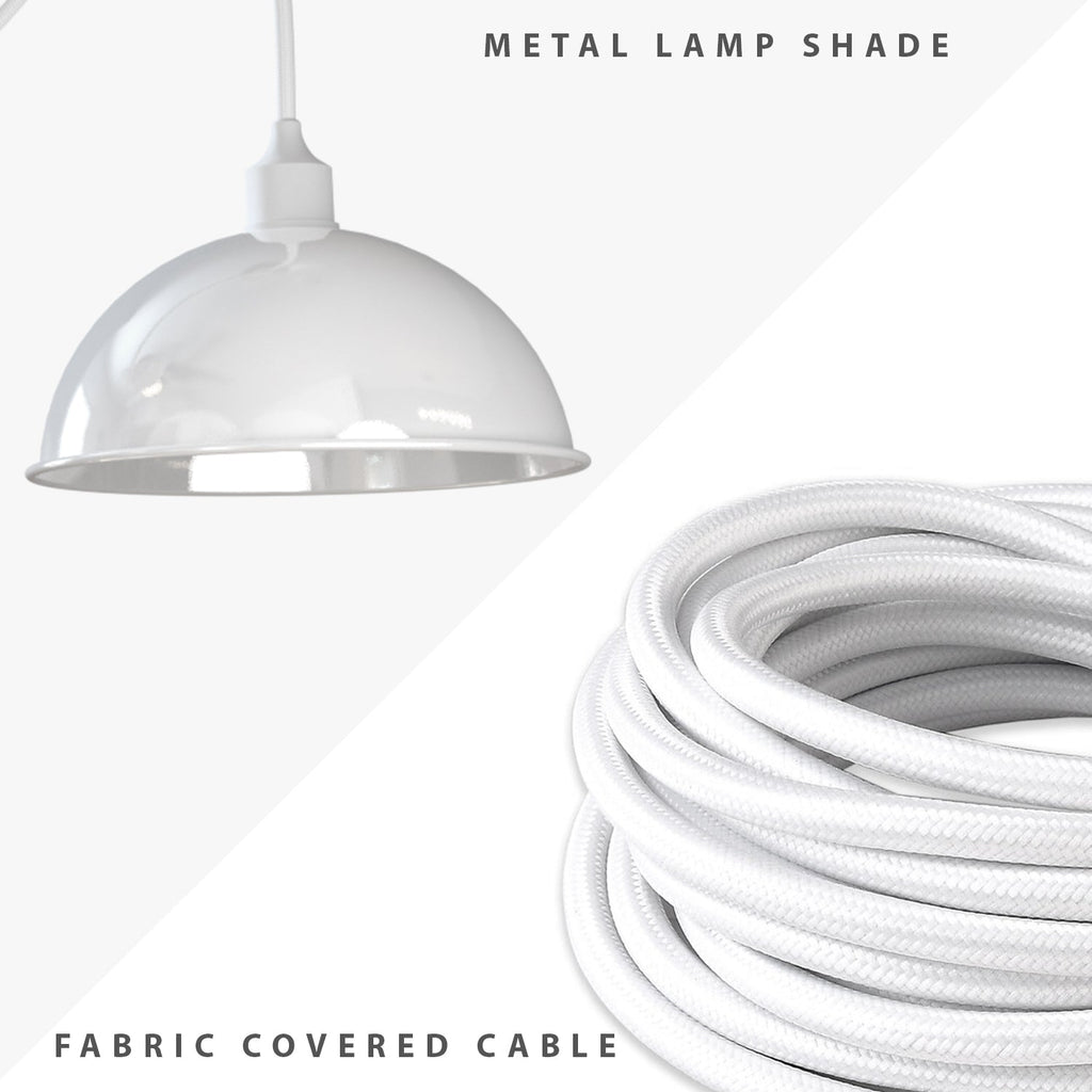 2-Way Vintage Industrial Dome Shade Pendant Light Chandelier, Adjustable Retro Spider