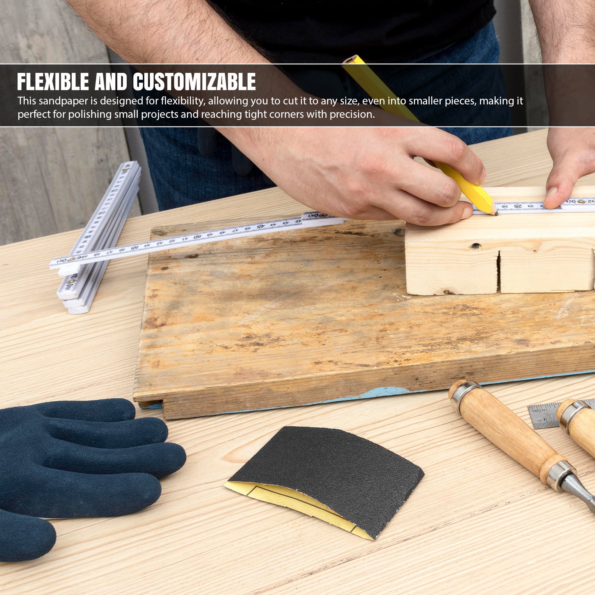 Wet and Dry Sandpaper Sheet Grit 80/100 Assorted sandpaper~ 6052