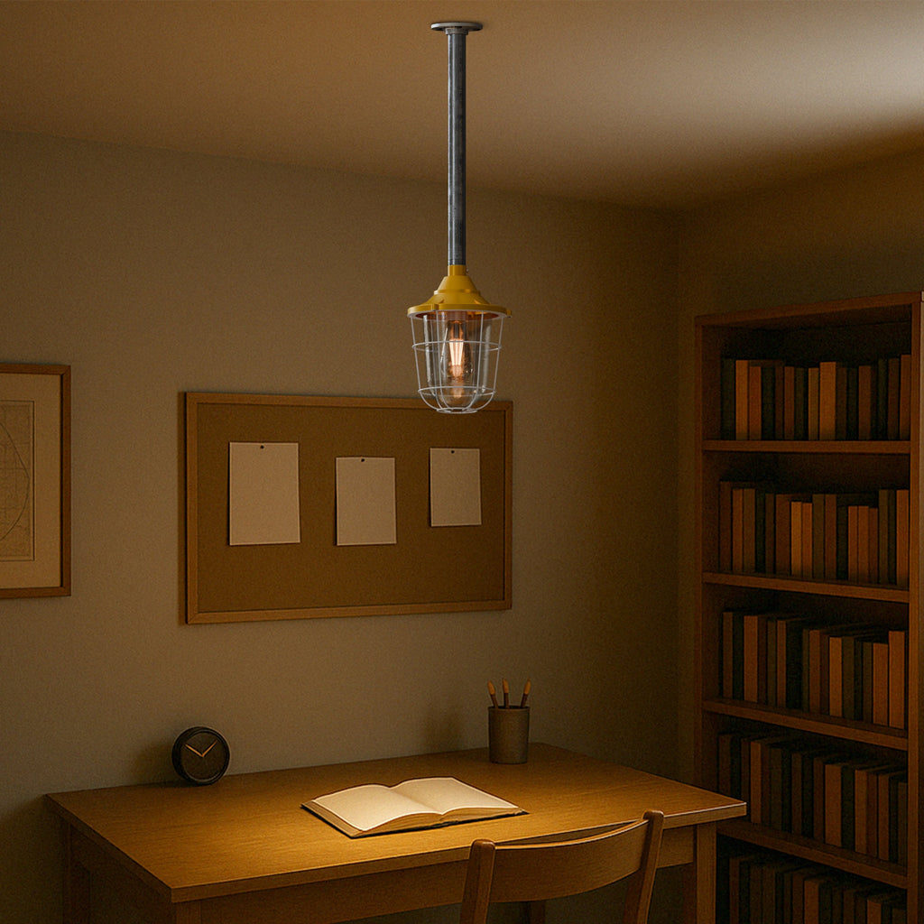 3/4 Entry Lantern Fisherman Caged Conduit Pipe Pendant Light Kit ~6102