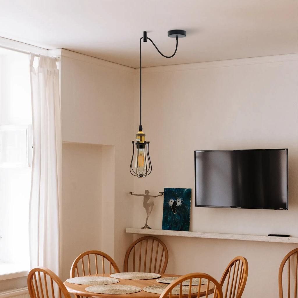 Modern Metal V Ceiling Swag Hook for Pendant Light Cables