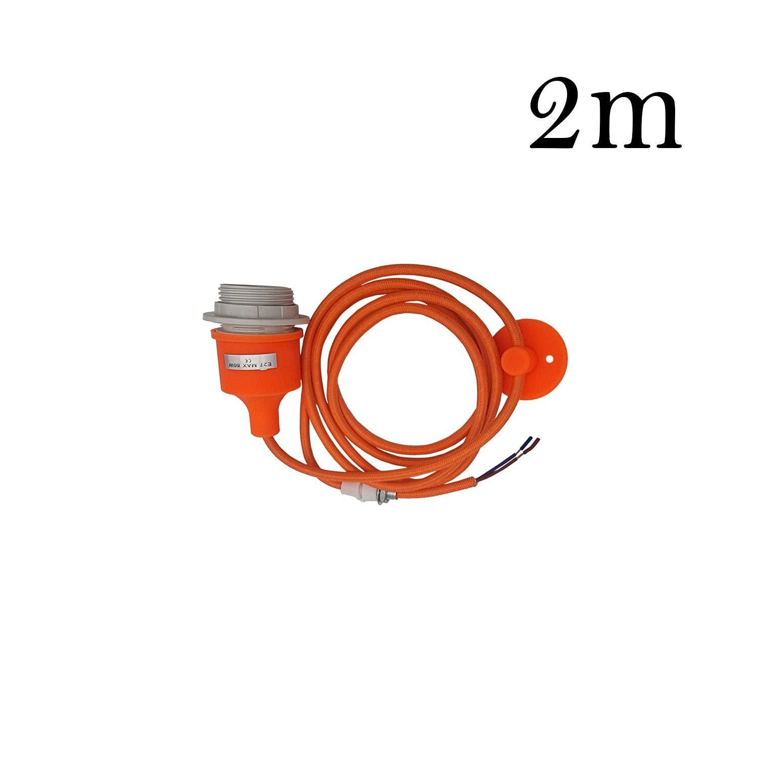 Adjustable E27 Pendant Light Holder Kit, 2M Cable, Multi-Color Design