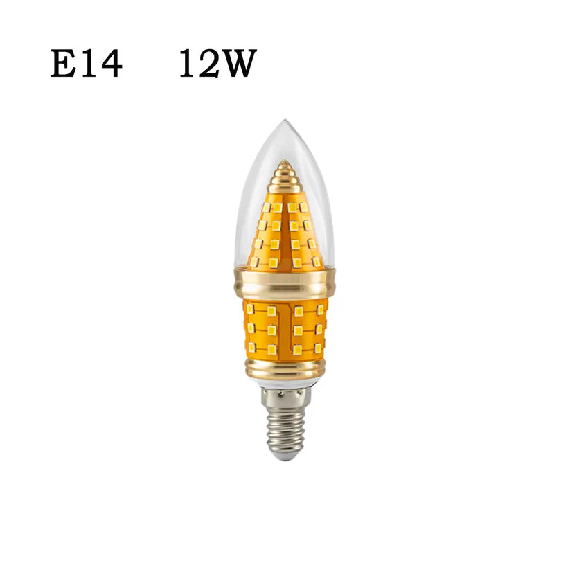 Retro E14 LED 12W Flame Tip Candle Chandelier Light Bulb