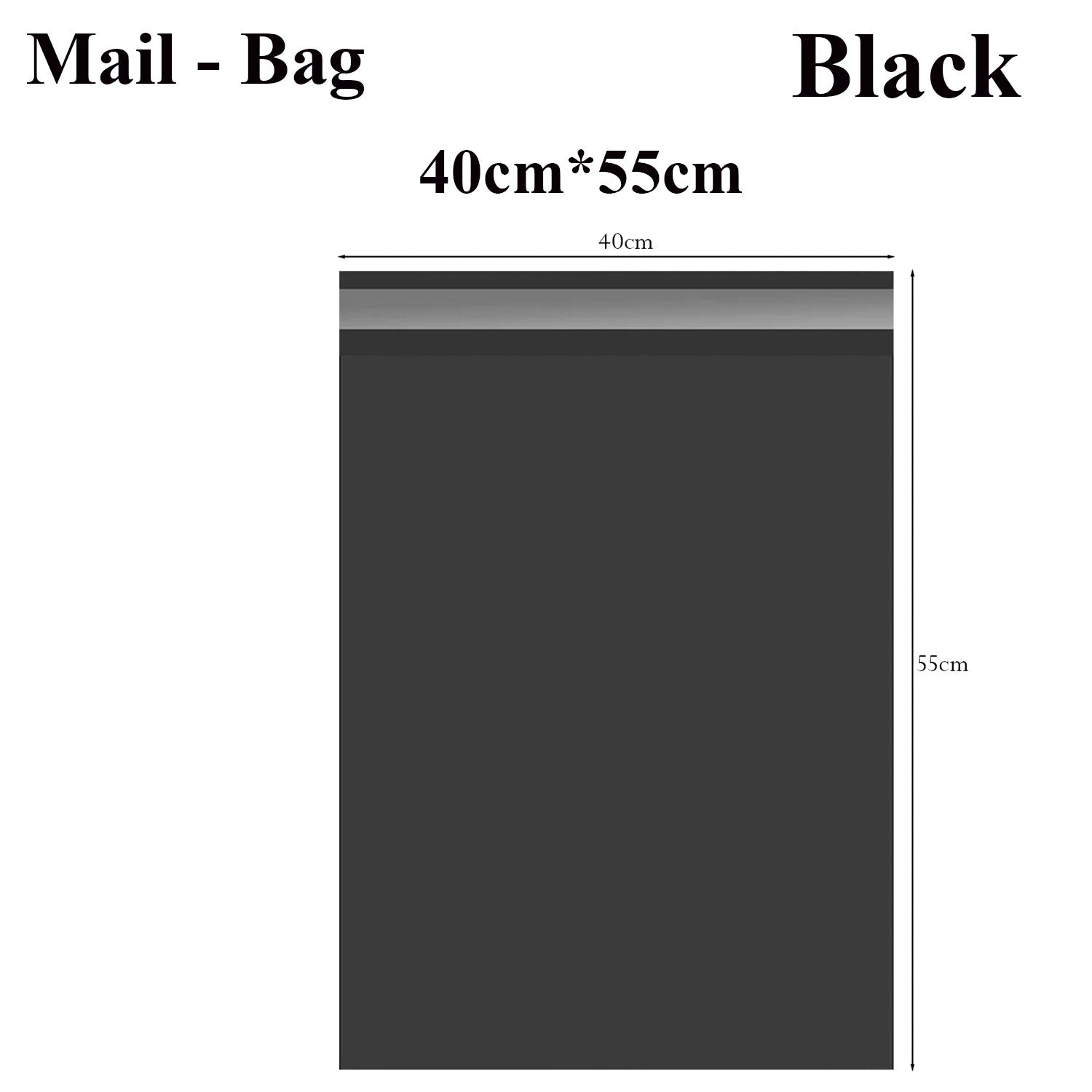 Durable Black Polyethylene Mailing Bags, Waterproof Self-Adhesive Shipping Postal Courier Bags