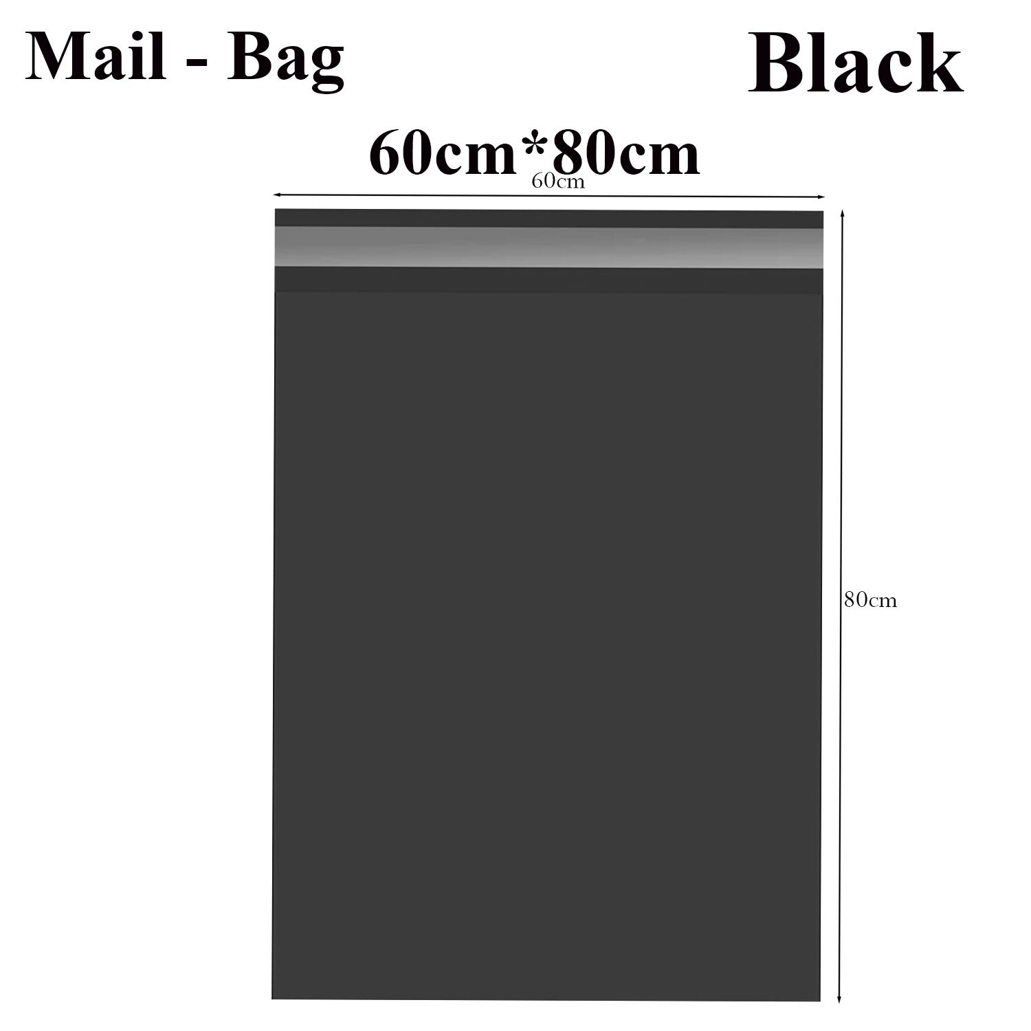 Durable Black Polyethylene Self-Sealing Mailing Bags for Secure Postage & Packaging