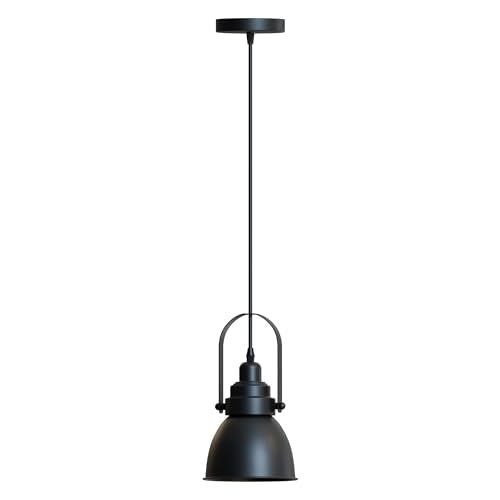 Industrial Adjustable Metal Shade Pendant Light Fixture for Kitchen, Bar, Cafe