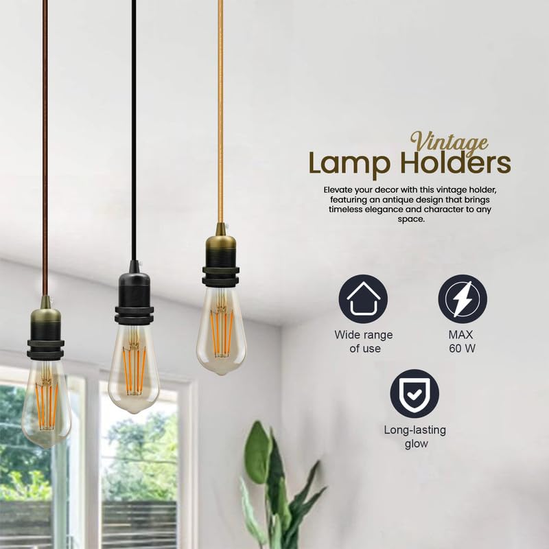 Industrial E27 Edison Screw Metal Cord Grip Bulb Holder Lamp Socket