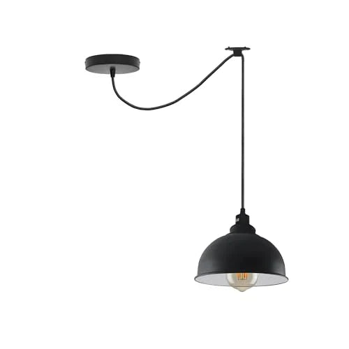 Vintage Mosaic Glass Adjustable Pendant Ceiling Light – Retro Style Statement Lighting Fixture