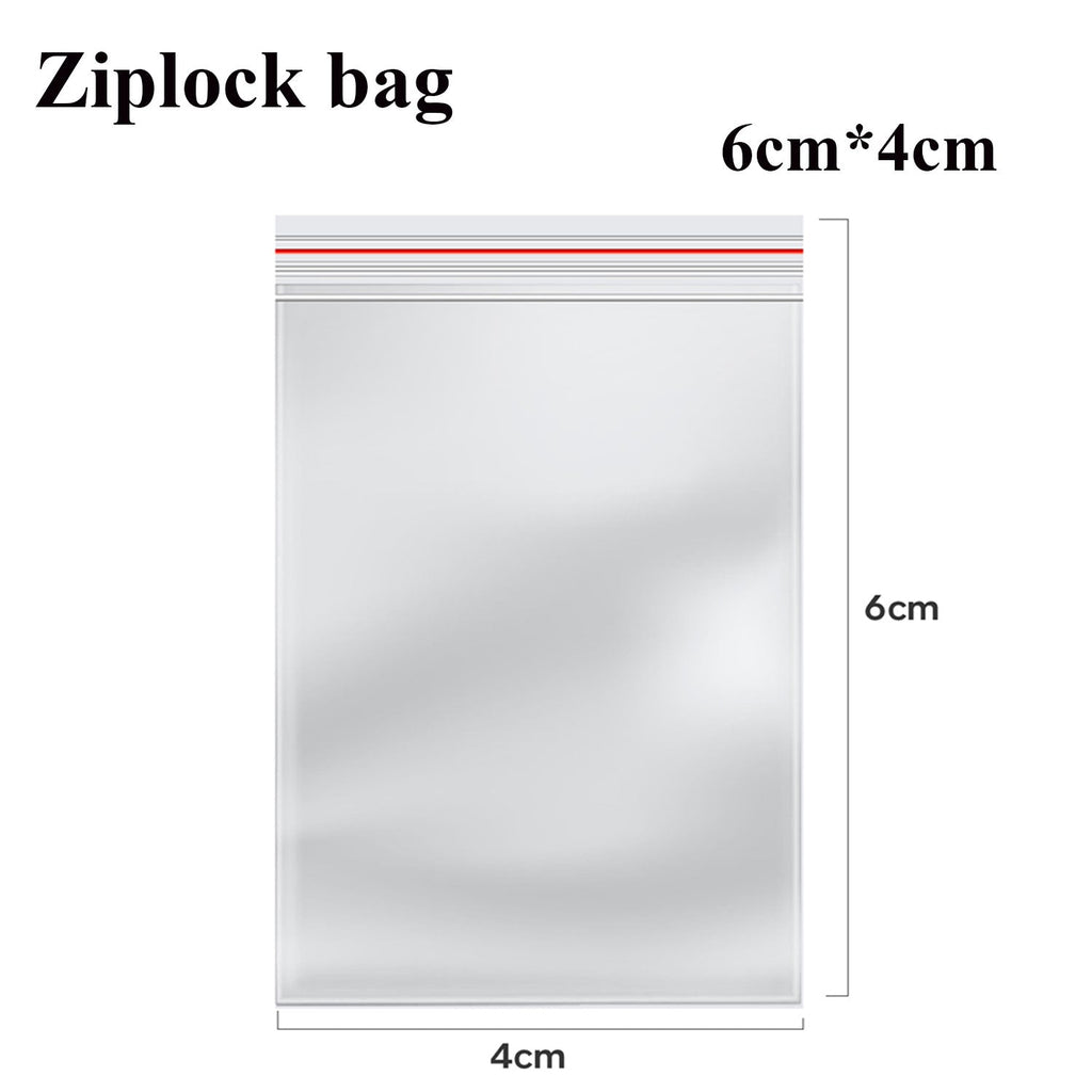 Clear Resealable Self-Sealing Poly Ziplock Bags for Food and Crafts