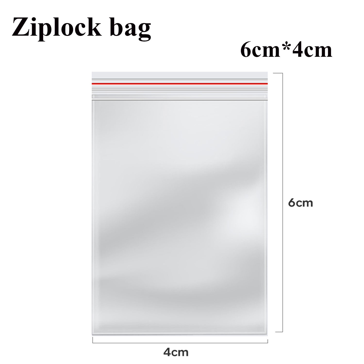 Clear Resealable Self-Sealing Zipper Poly Bags for Food Storage & Packaging
