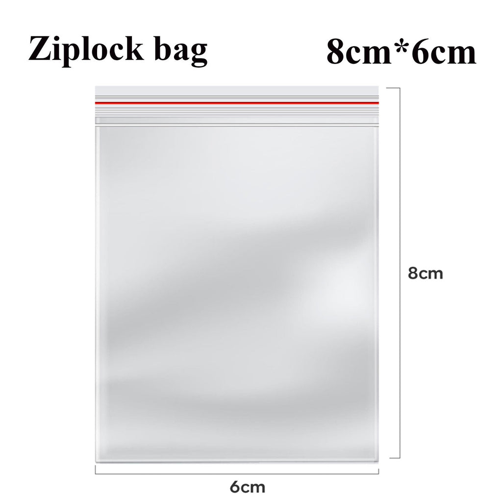 Clear Resealable Self-Sealing Poly Ziplock Bags for Food and Crafts