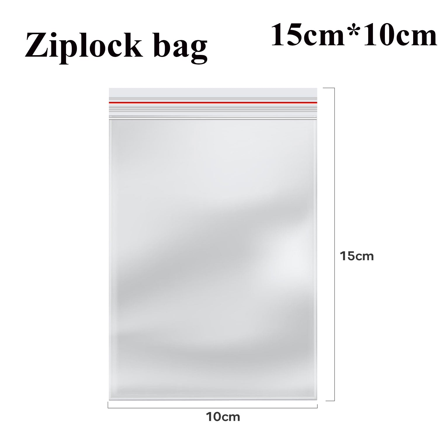 Clear Resealable Self-Sealing Poly Ziplock Bags for Food and Crafts