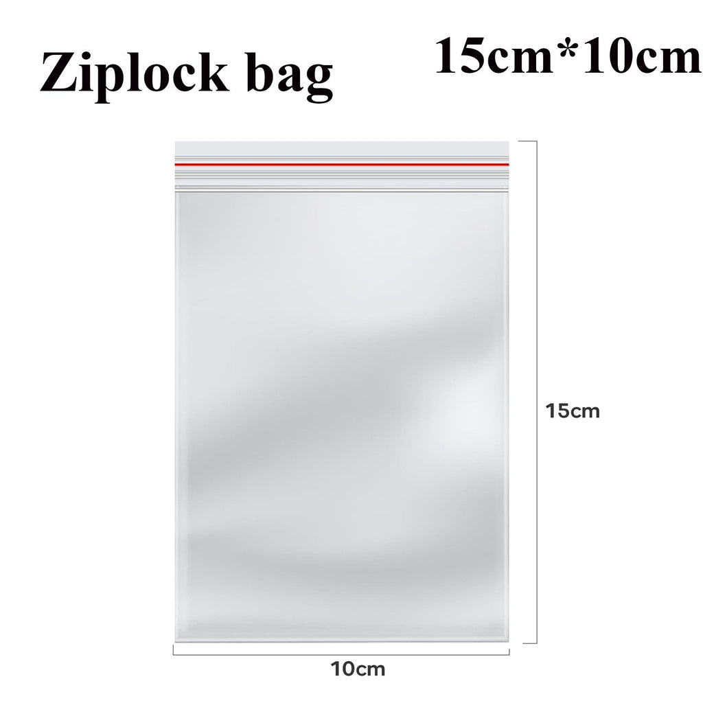 Clear Resealable Self-Sealing Zipper Poly Bags for Food Storage & Packaging