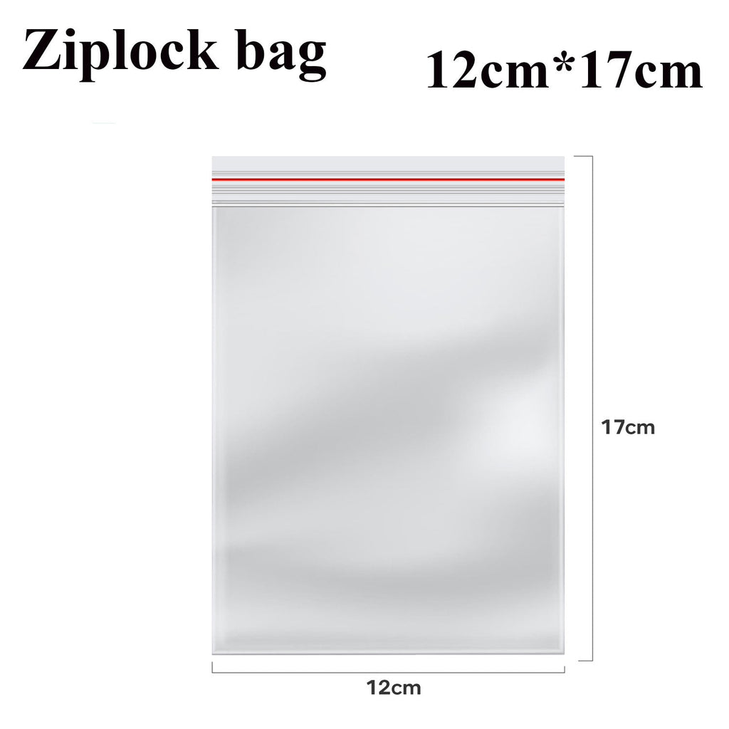 Clear Resealable Self-Sealing Poly Ziplock Bags for Food and Crafts