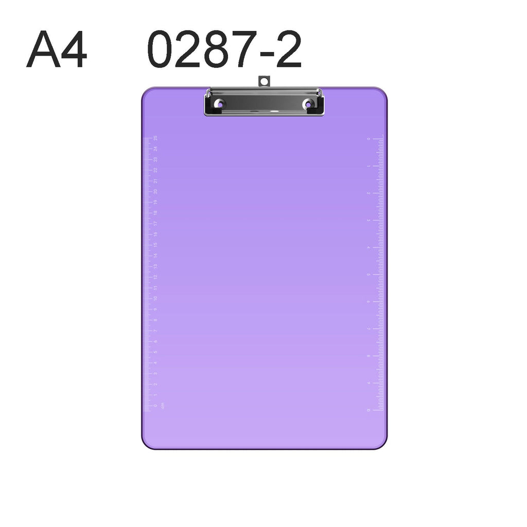 Clear Plastic A4 Writing Clipboards, 3-Pack with Sturdy Metal Clip