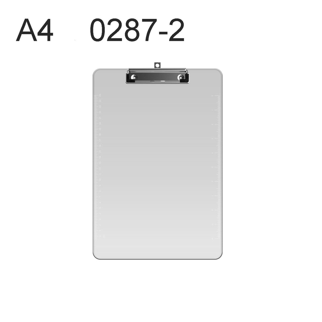 Clear Plastic A4 Writing Clipboards, 3-Pack with Sturdy Metal Clip