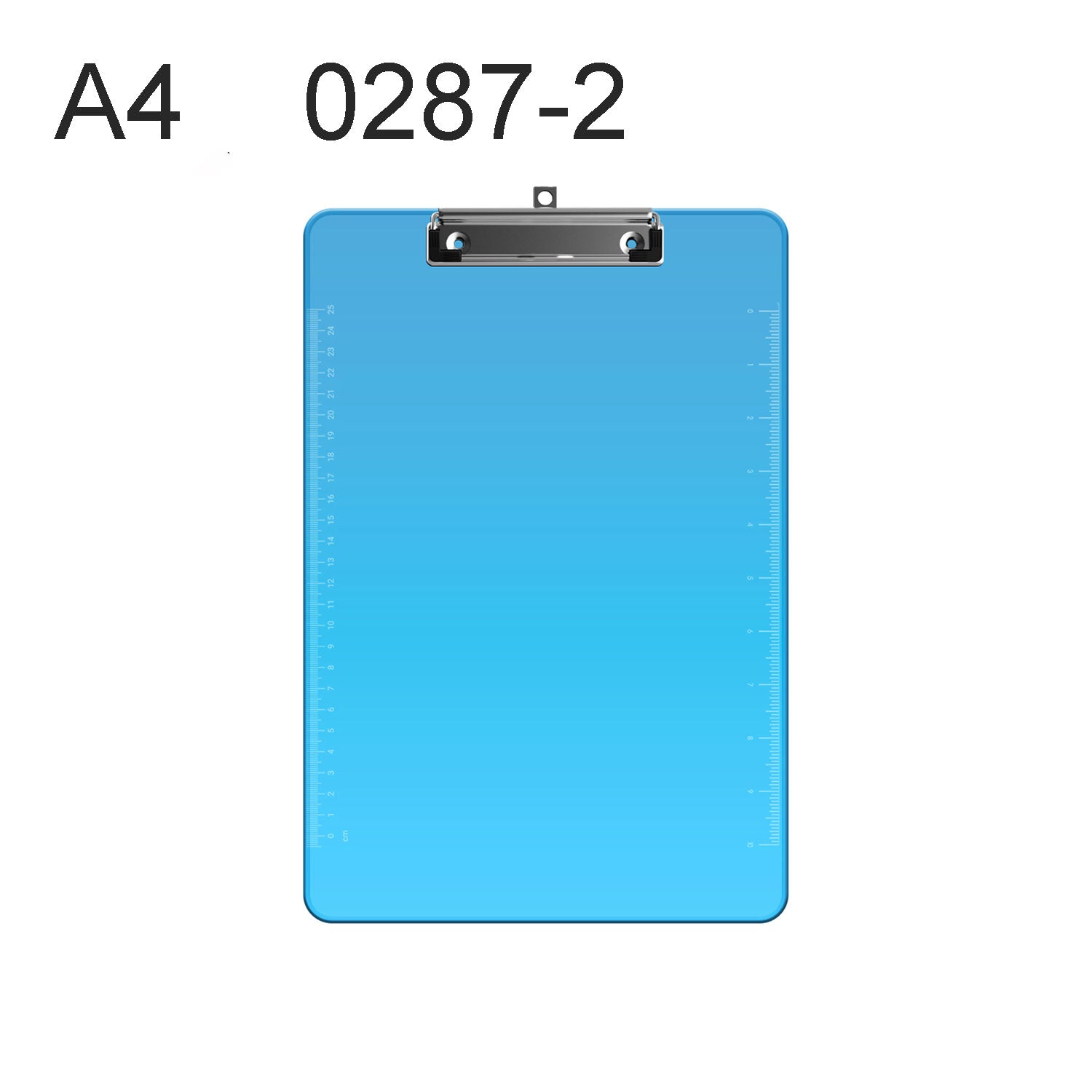 Durable Assorted Clear Plastic A4 Clipboards 3 Pack with Low Profile Metal Clip
