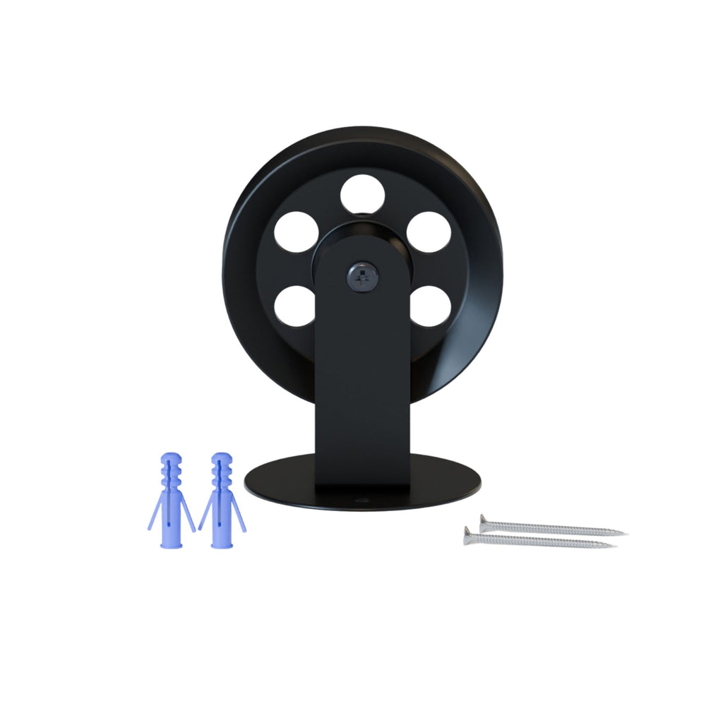 Adjustable Industrial Black Metal Pendant Light Pulley System for Cable Management